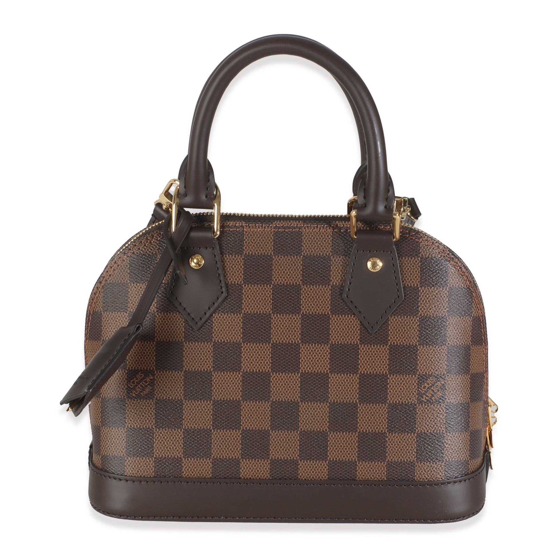Louis Vuitton Damier Ebene Alma BB Canvas Handbag