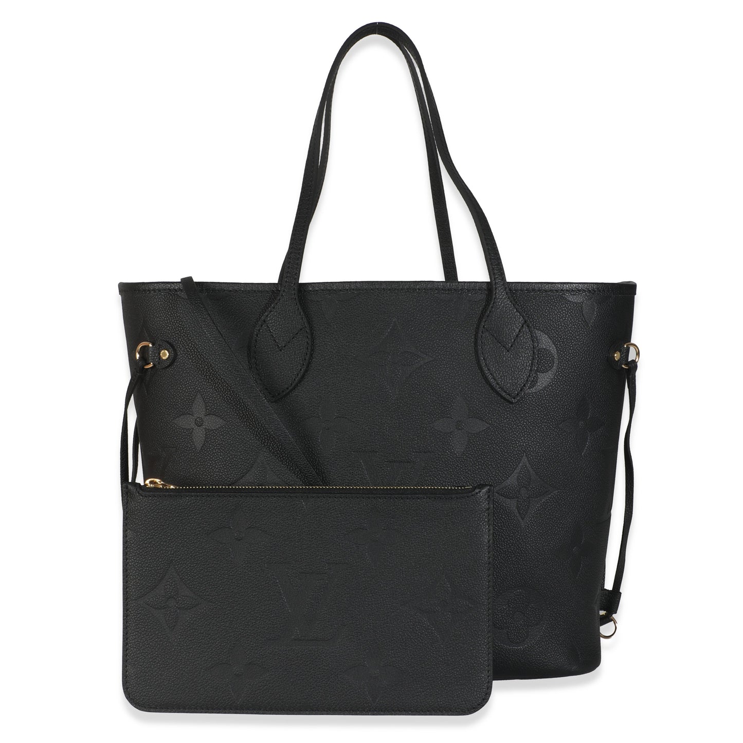 Louis Vuitton Empreinte Neverfull MM Monogram Black Tote Bag