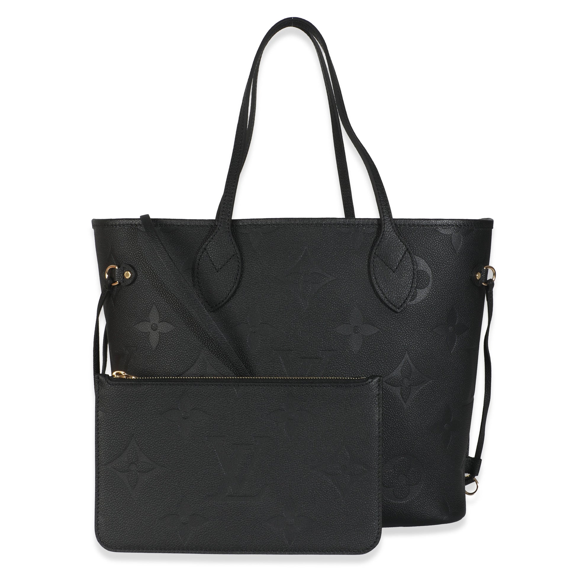 Louis Vuitton Empreinte Neverfull MM Monogram Black Tote Bag