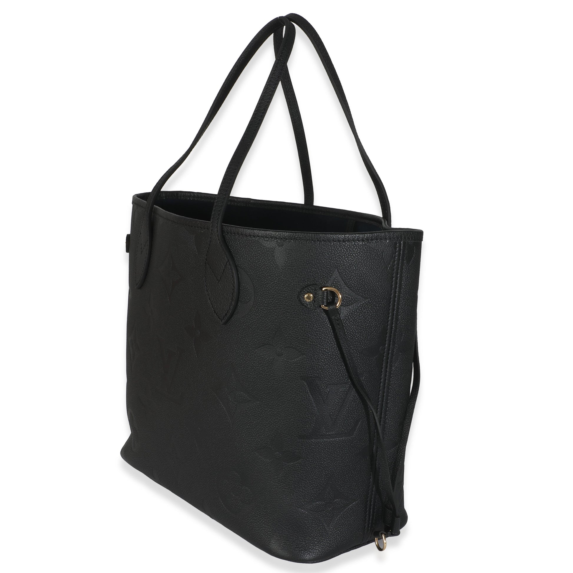 Louis Vuitton Empreinte Neverfull MM Monogram Black Tote Bag