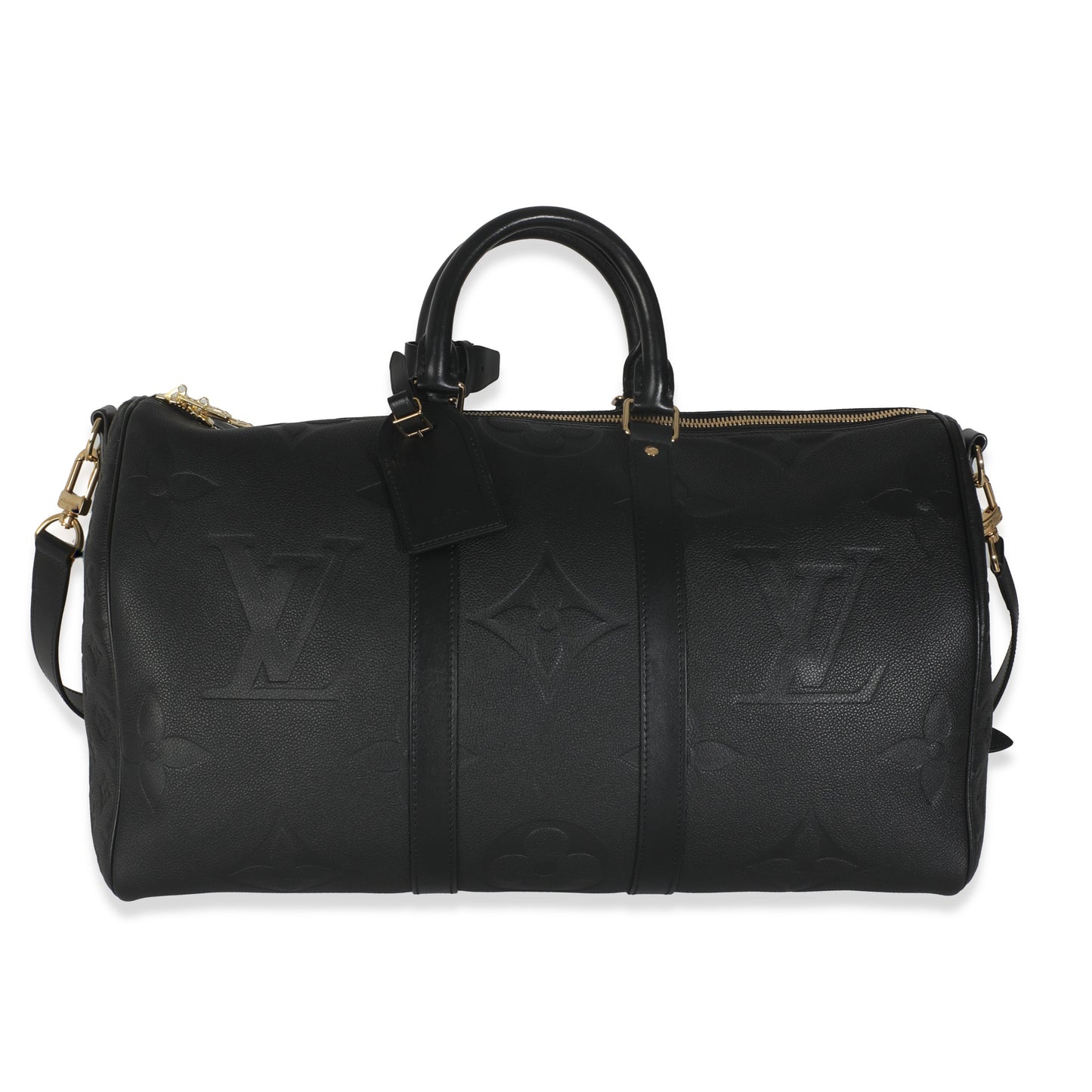 Louis Vuitton Empreinte Giant Keepall Bandouliere 45 Monogram Black Handbag