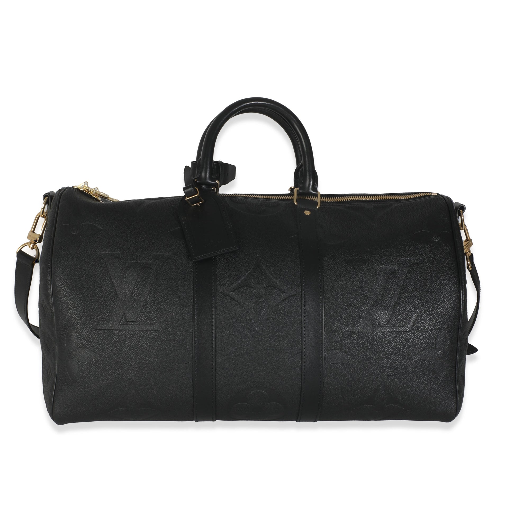 Louis Vuitton Empreinte Giant Keepall Bandouliere 45 Monogram Black Handbag