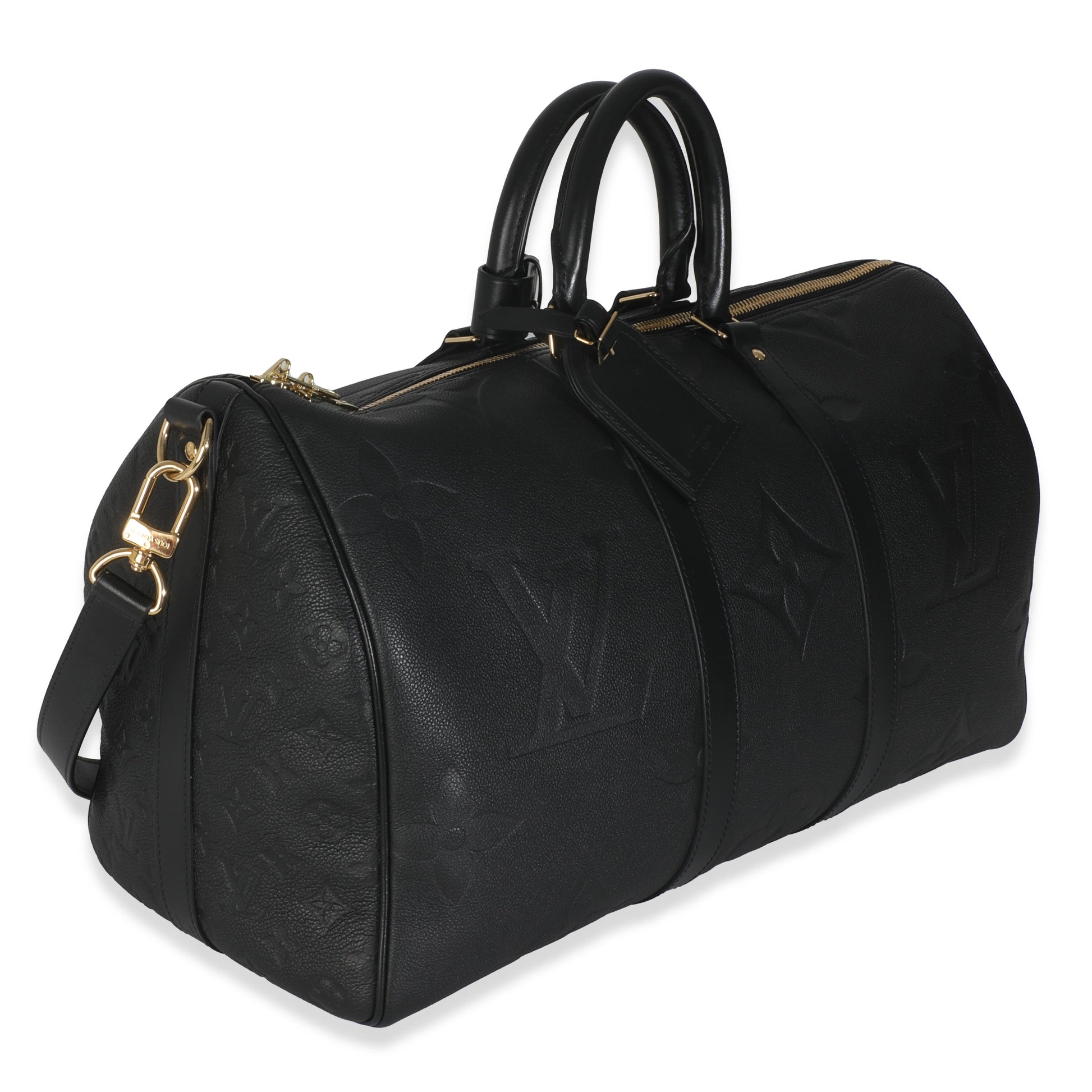 Louis Vuitton Empreinte Giant Keepall Bandouliere 45 Monogram Black Handbag