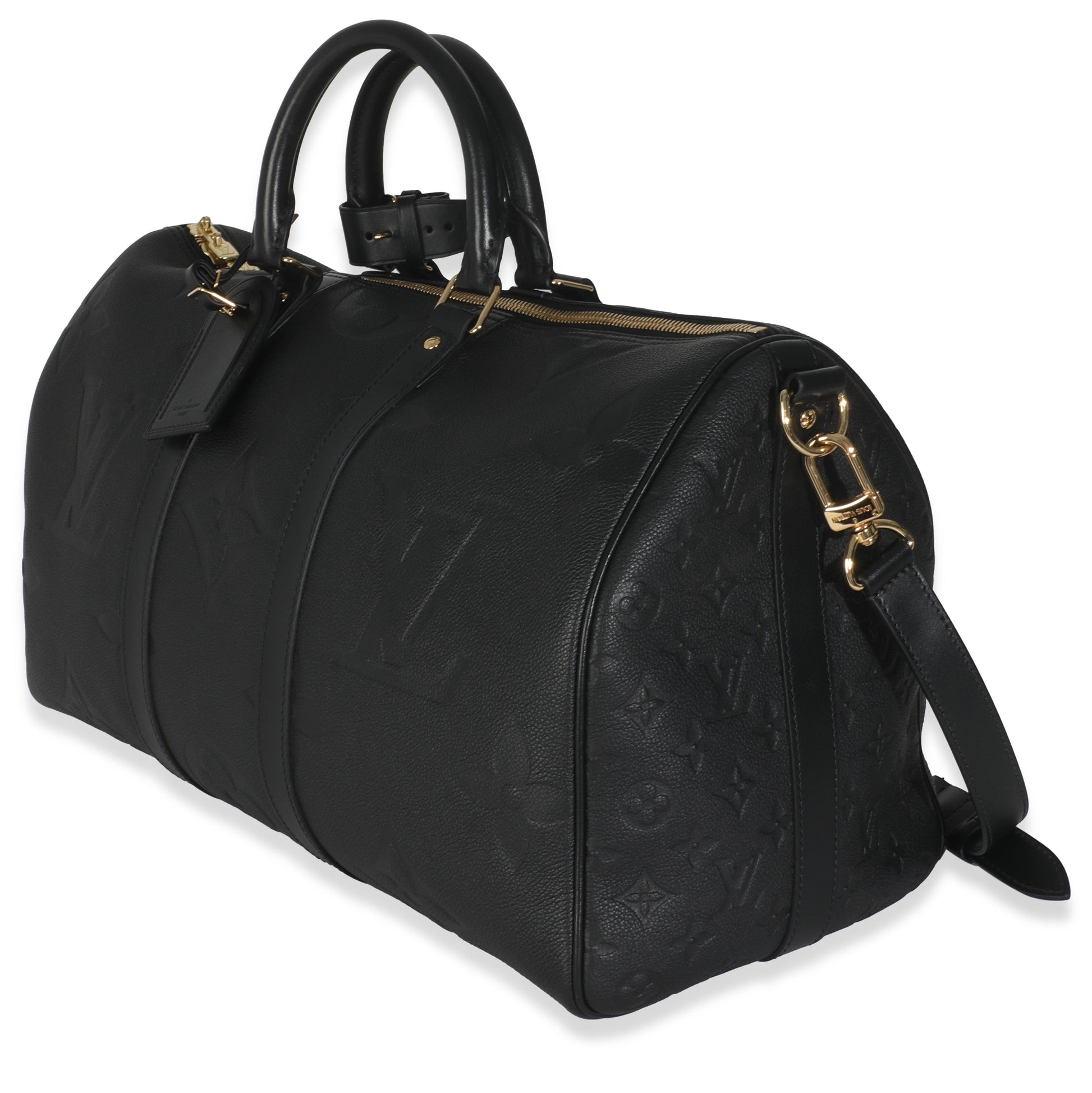 Louis Vuitton Empreinte Giant Keepall Bandouliere 45 Monogram Black Handbag