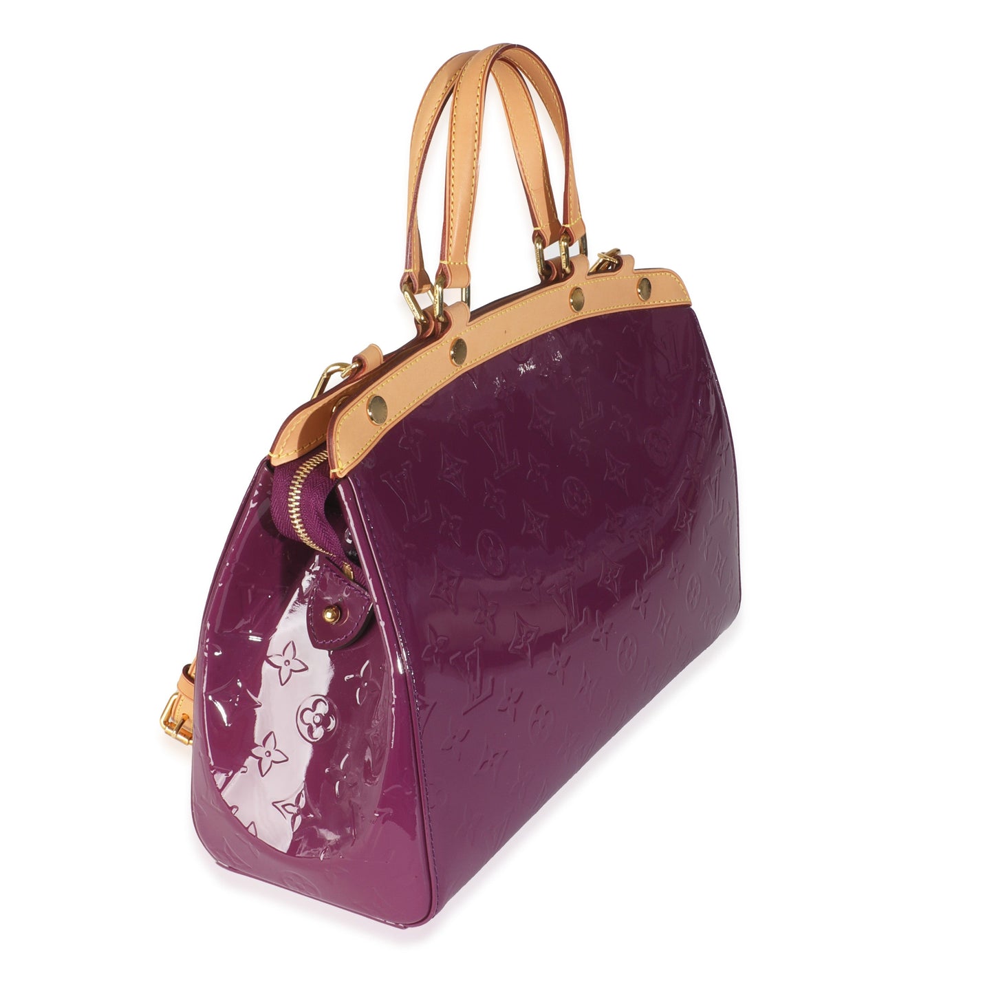 Louis Vuitton Amethyst Vernis Brea MM Monogram Handbag