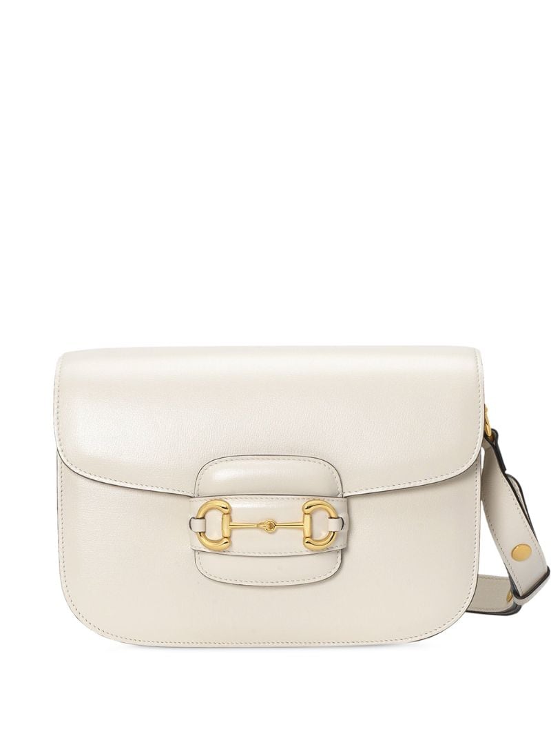 Gucci - Gucci 1955 Horsebit shoulder bag - women - Leather/Polyester/metal - One Size - White