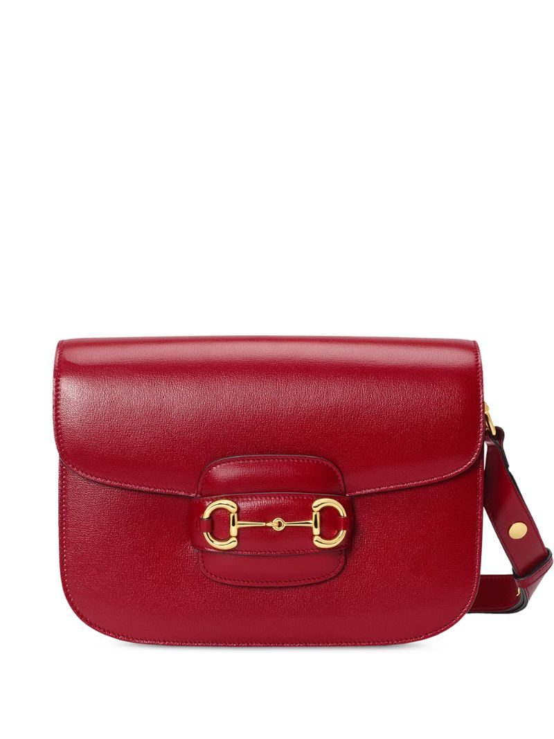 Gucci - Gucci 1955 Horsebit shoulder bag - women - Leather/Polyester/metal - One Size - Red
