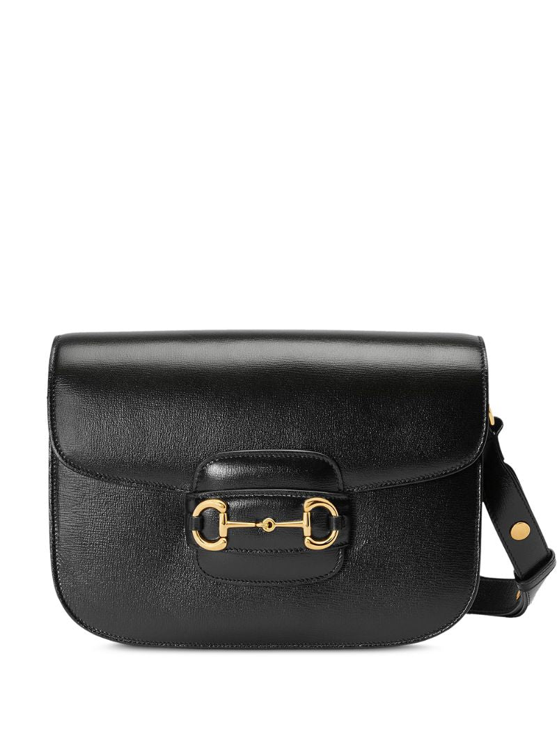 Gucci - Gucci 1955 Horsebit shoulder bag - women - Leather/Microfibre - One Size - Black
