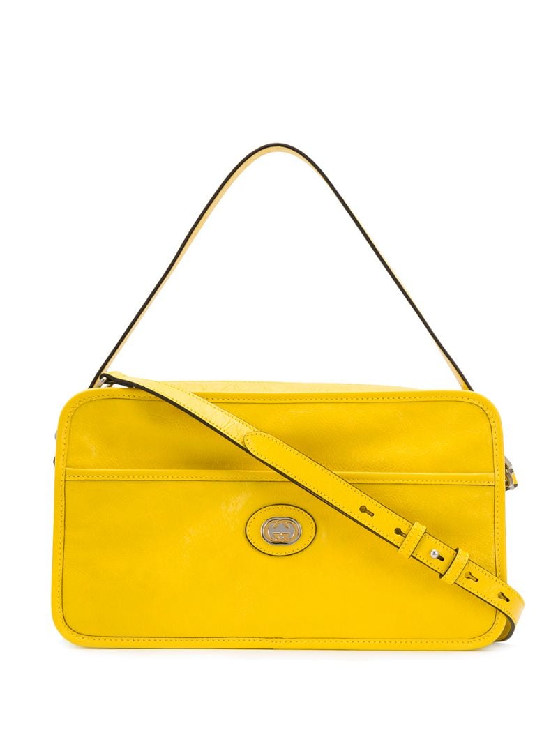 Gucci - GG soft leather shoulder bag - men - Leather - One Size - yellow