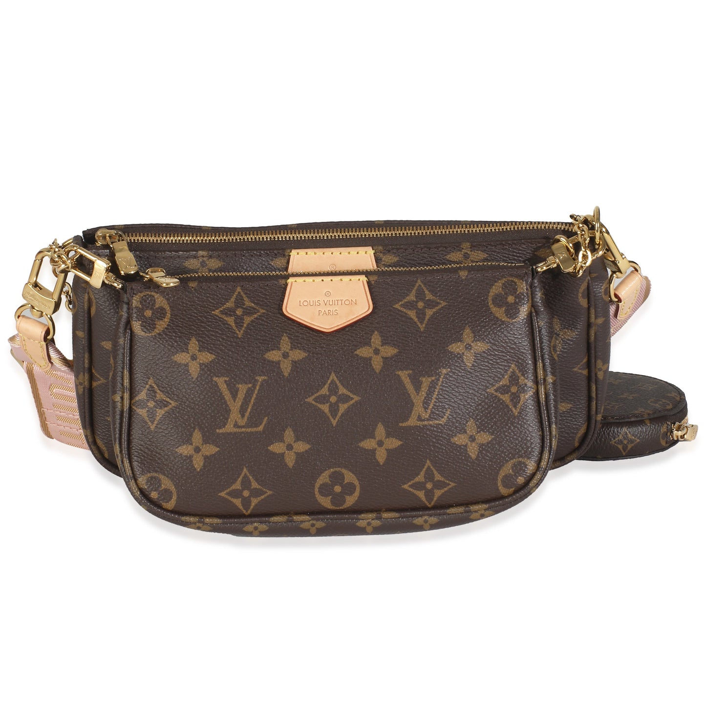 Louis Vuitton Rose Clair Multi Pochette Accessoires Monogram Canvas Clutch Bag Pochette Accessoires