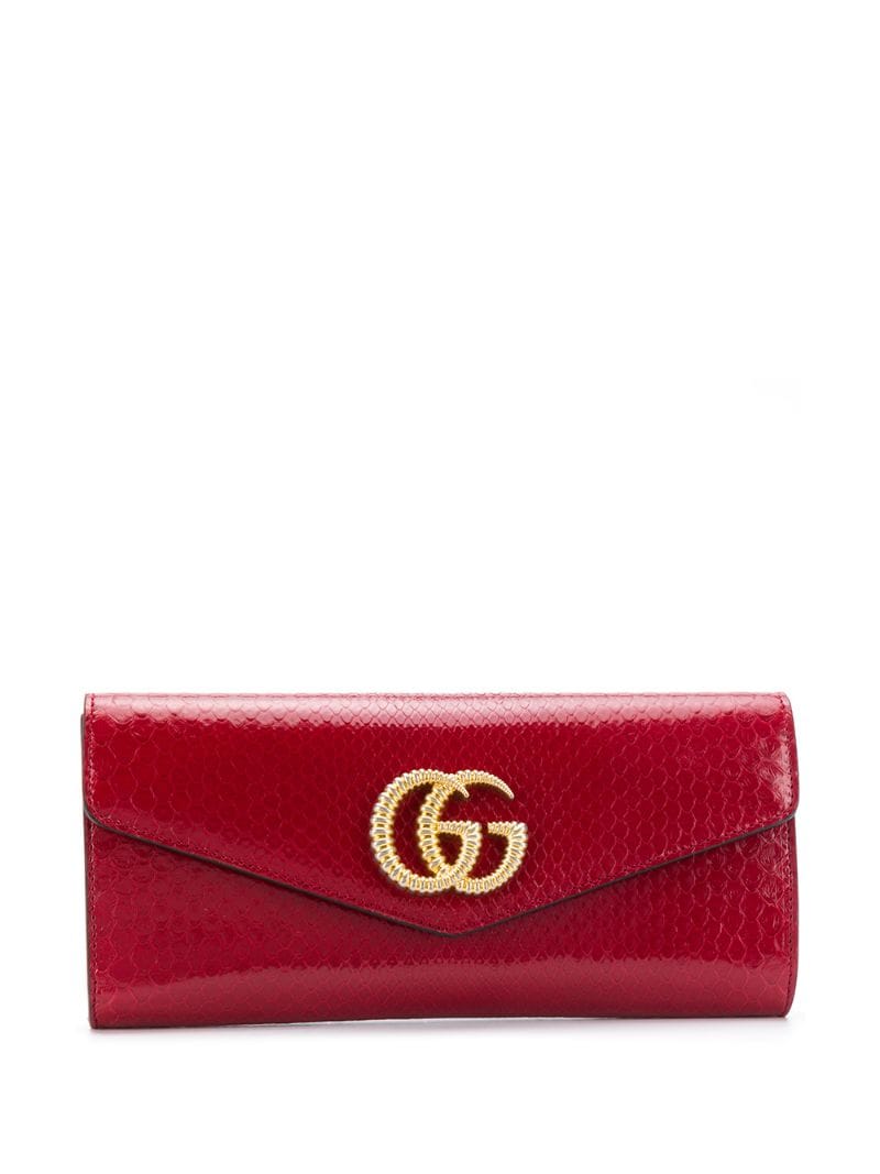 Gucci - GG Marmont clutch - women - Leather - One Size - Red