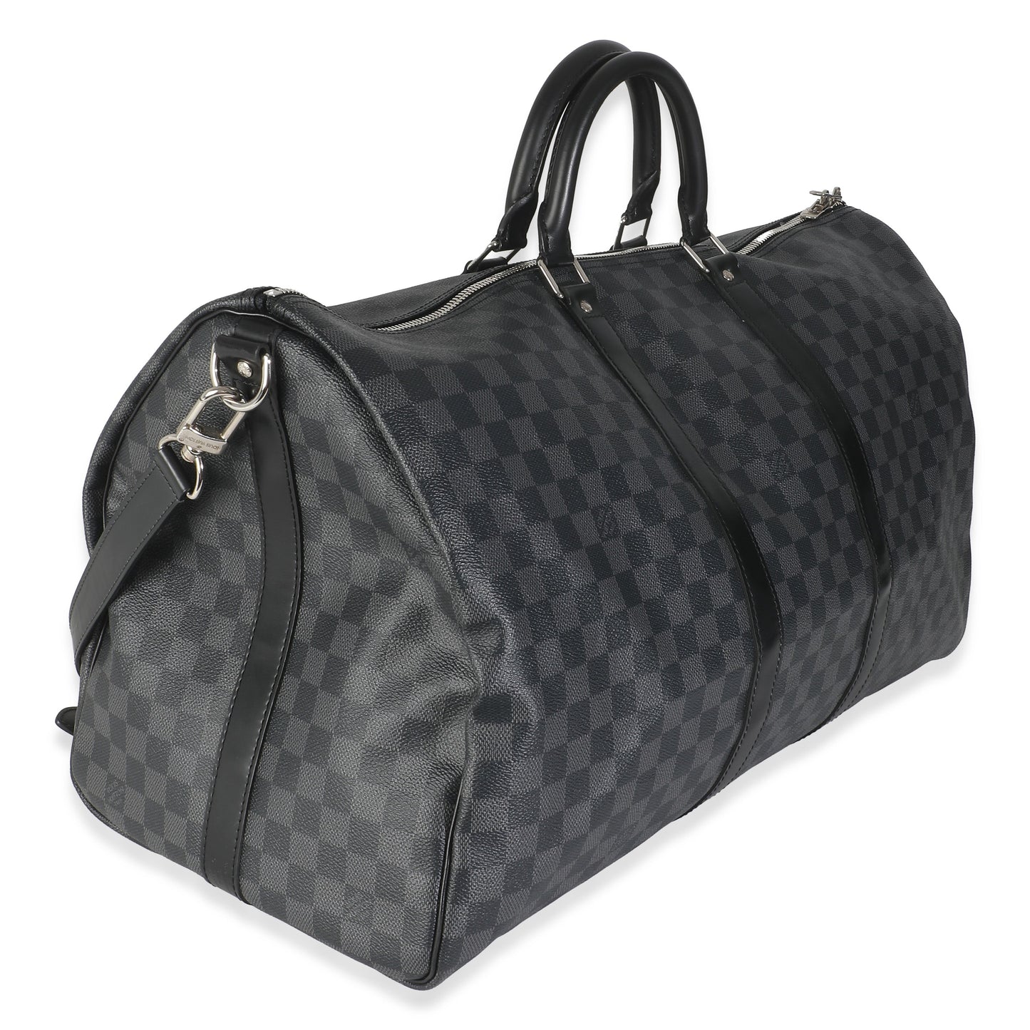Louis Vuitton Damier Graphite Keepall Bandouliere 55 Canvas Handbag