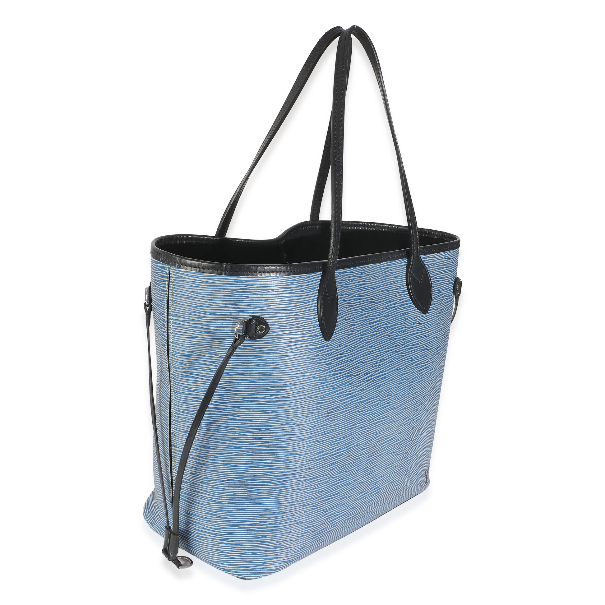 Louis Vuitton Epi Neverfull MM Denim Blue Tote Bag