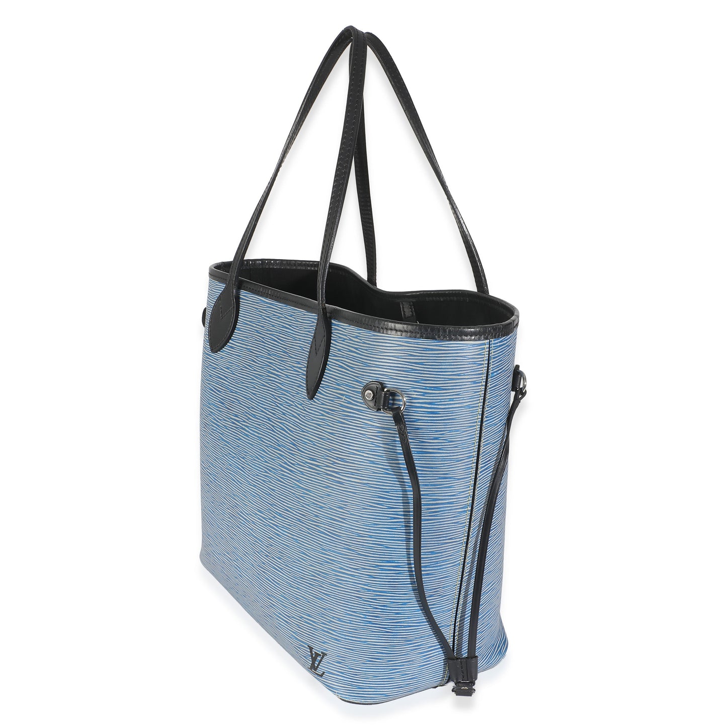 Louis Vuitton Epi Neverfull MM Denim Blue Tote Bag