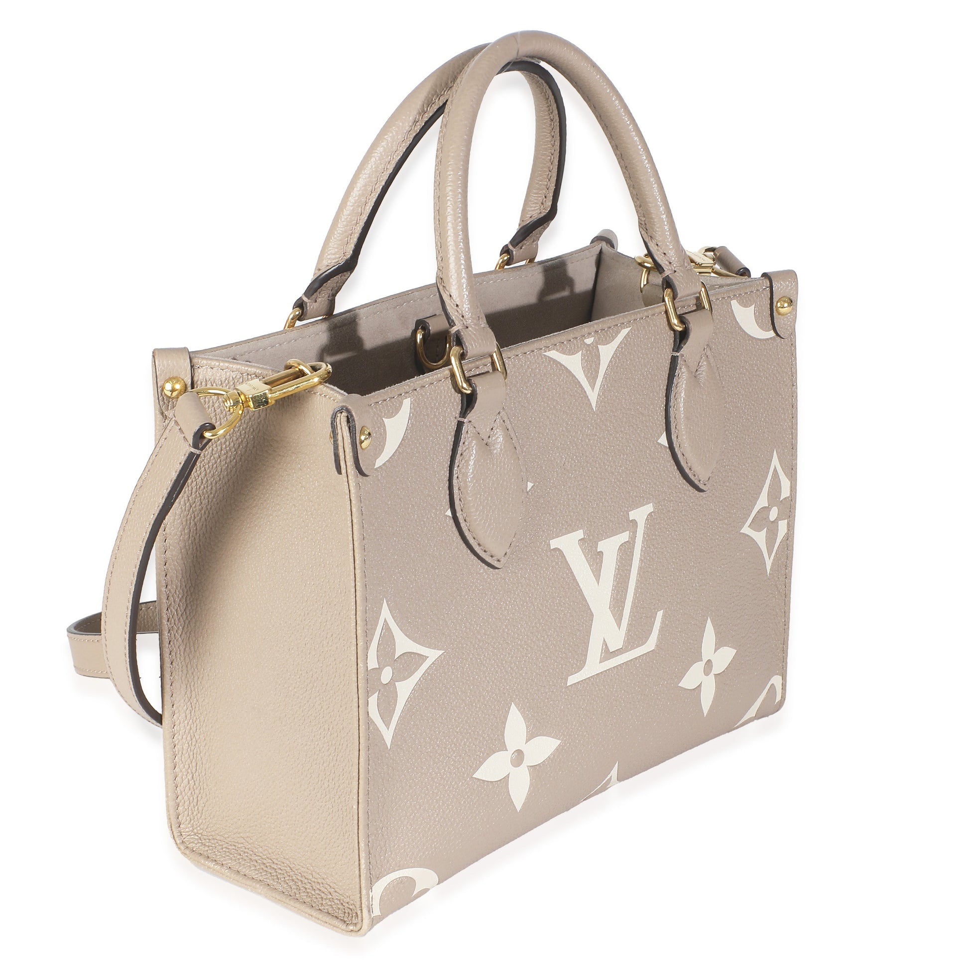 Louis Vuitton Dove Empreinte Onthego PM Monogram Cream Handbag