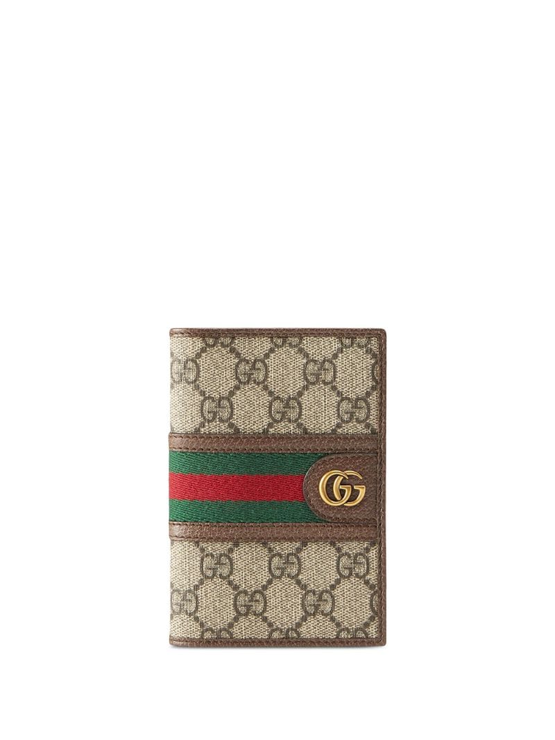 Gucci - Ophidia GG passport case - men - Leather/Canvas - One Size - NEUTRALS