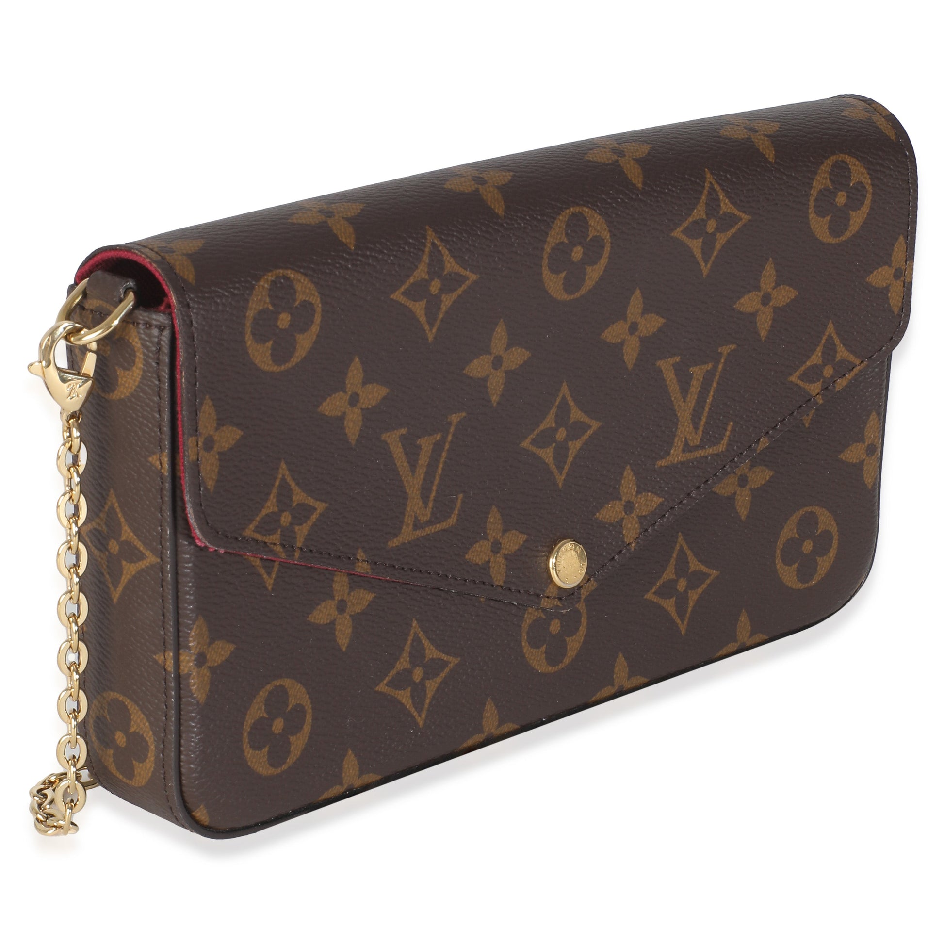 Louis Vuitton Fuchsia Felicie Pochette Monogram Canvas Clutch Bag 3