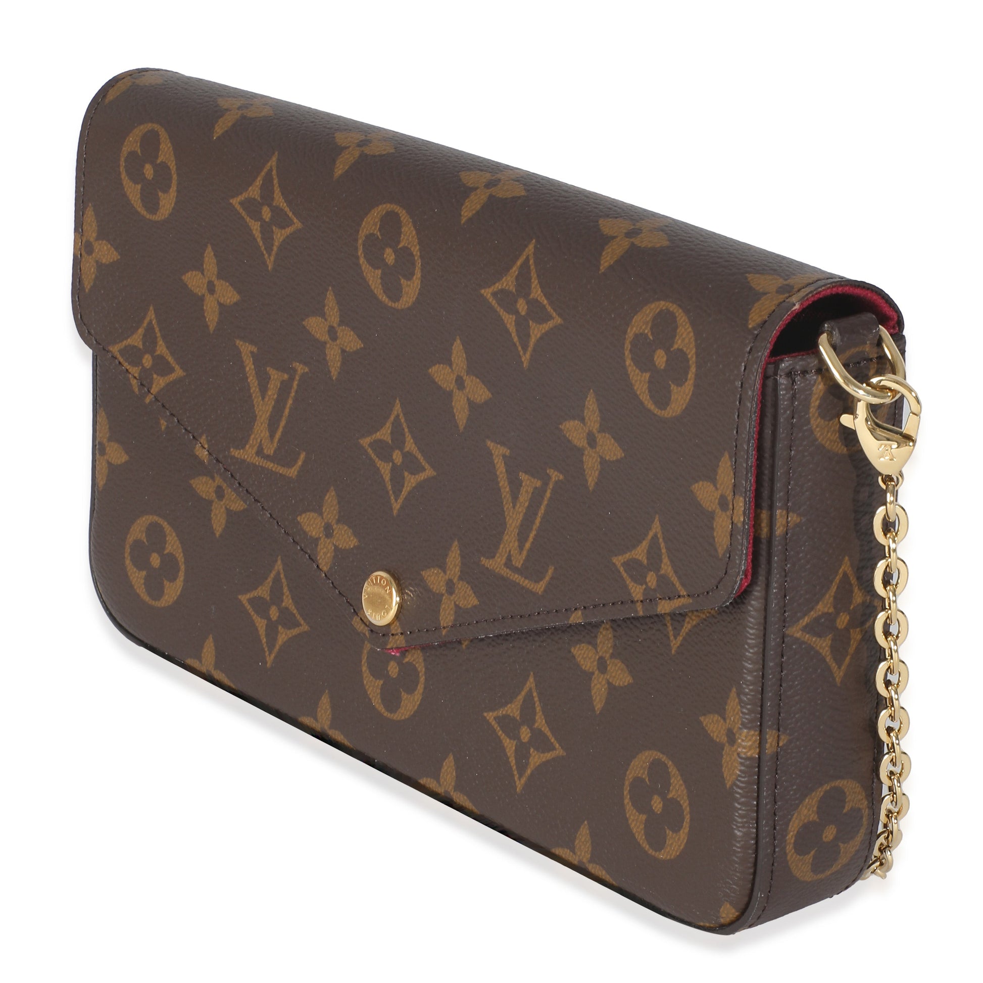 Louis Vuitton Fuchsia Felicie Pochette Monogram Canvas Clutch Bag 3
