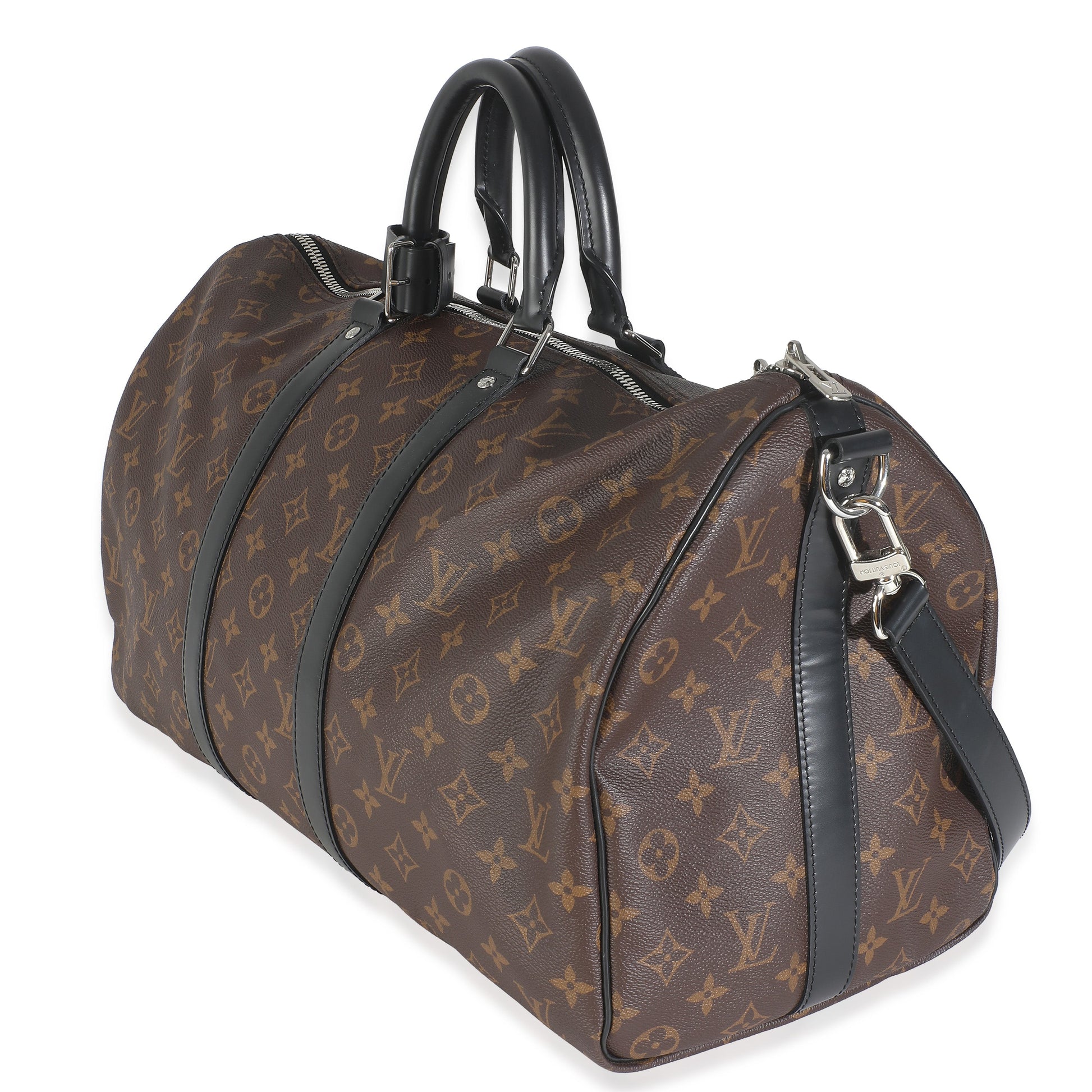 Louis Vuitton Macassar Keepall Bandouliere 45 Monogram Handbag