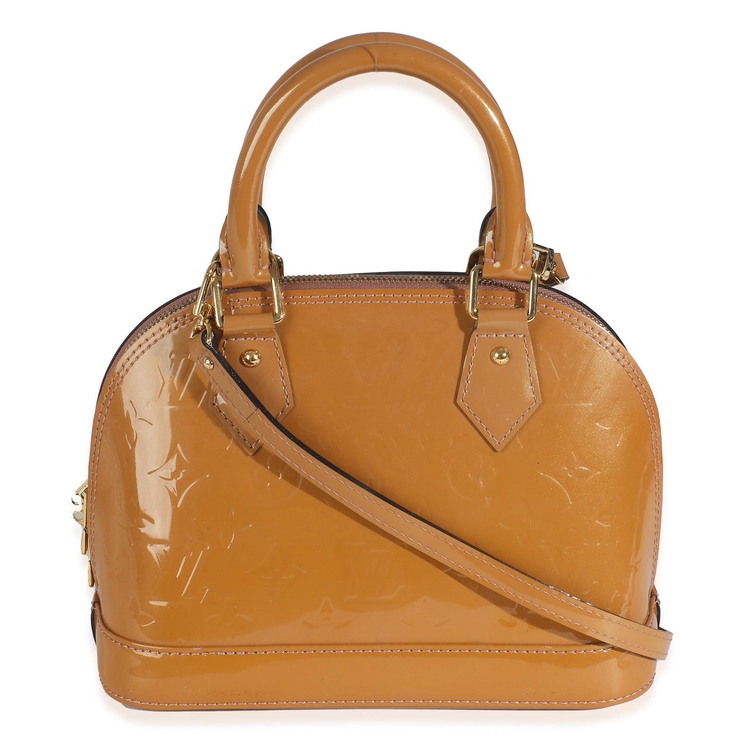 Louis Vuitton Rose Velours Vernis Alma BB Monogram Handbag