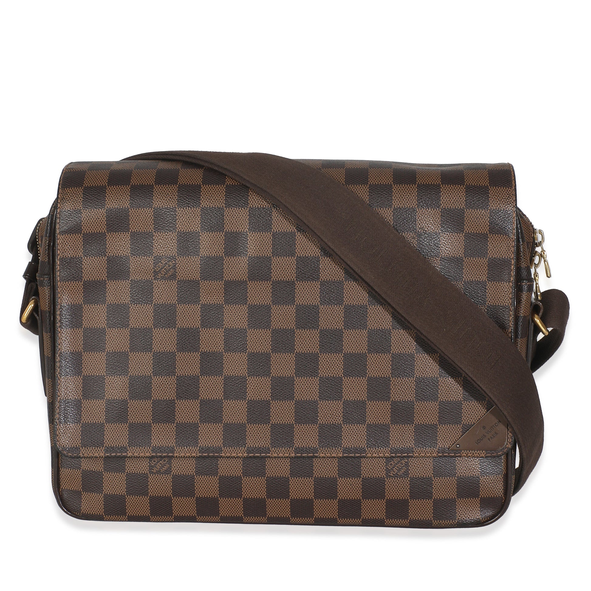 Louis Vuitton Damier Ebene Shelton Messenger Canvas Crossbody Bag