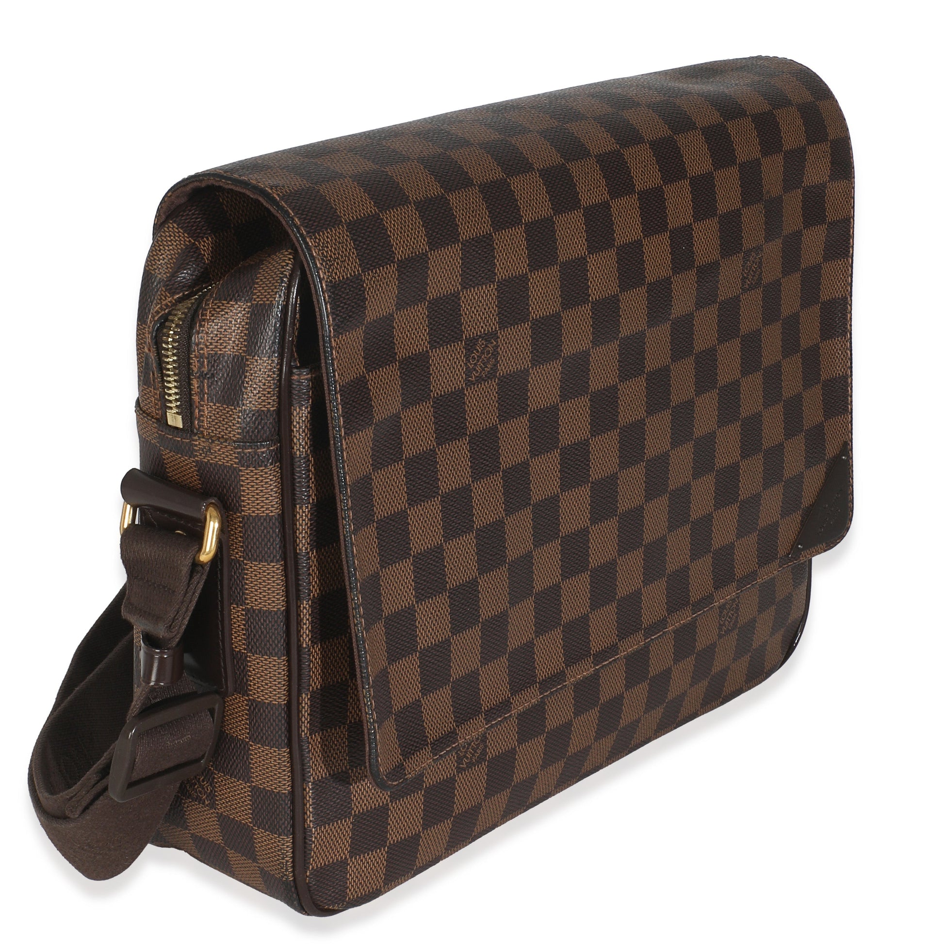 Louis Vuitton Damier Ebene Shelton Messenger Canvas Crossbody Bag