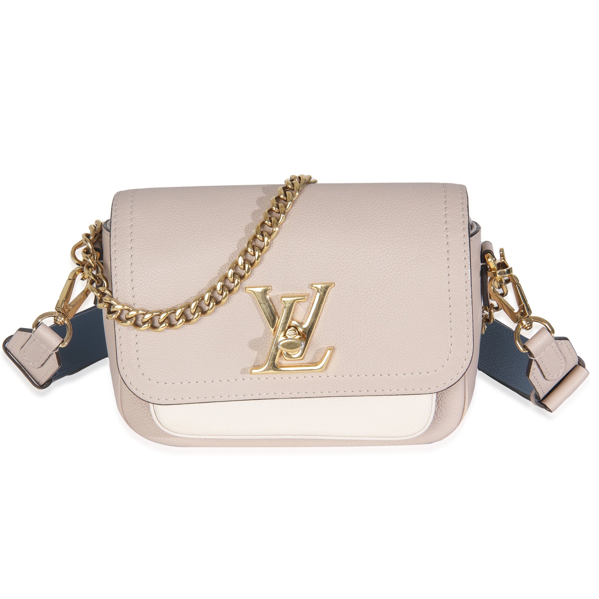 Louis Vuitton Greige Grained Lockme Tender Calfskin Handbag