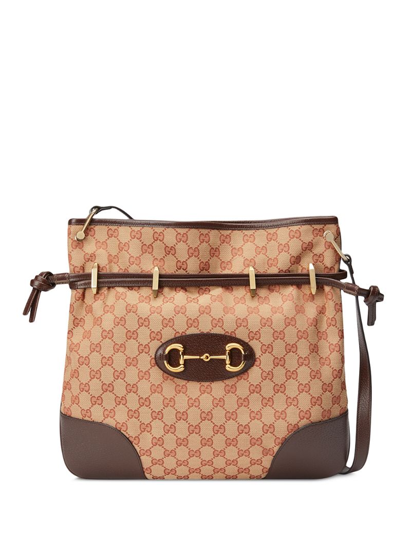 Gucci - Gucci 1955 Horsebit messenger bag - women - Cotton/Leather/Canvas/metal - One Size - NEUTRALS