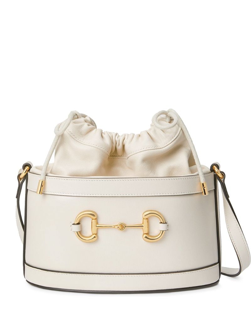 Gucci - Gucci 1955 Horsebit shoulder bag - women - Leather/metal/Microfibre - One Size - White
