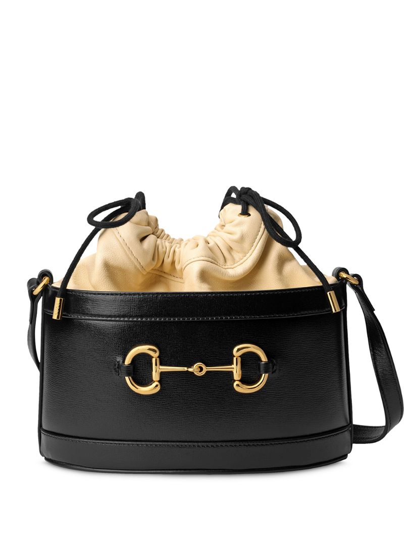 Gucci - Gucci 1955 Horsebit shoulder bag - women - Leather/metal/Microfibre - One Size - Black