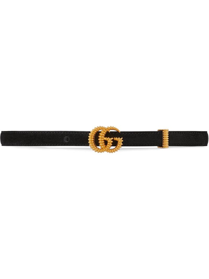 Gucci - torchon GG belt - women - Suede/metal - 70, 75, 80, 85, 90, 95, 100 - Black