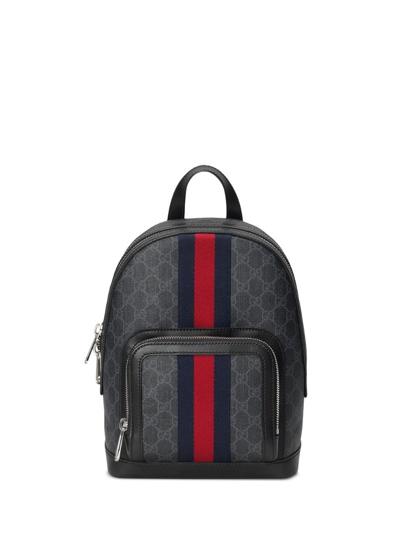 Gucci - GG Supreme backpack - men - Cotton/Leather/Canvas - One Size - Grey