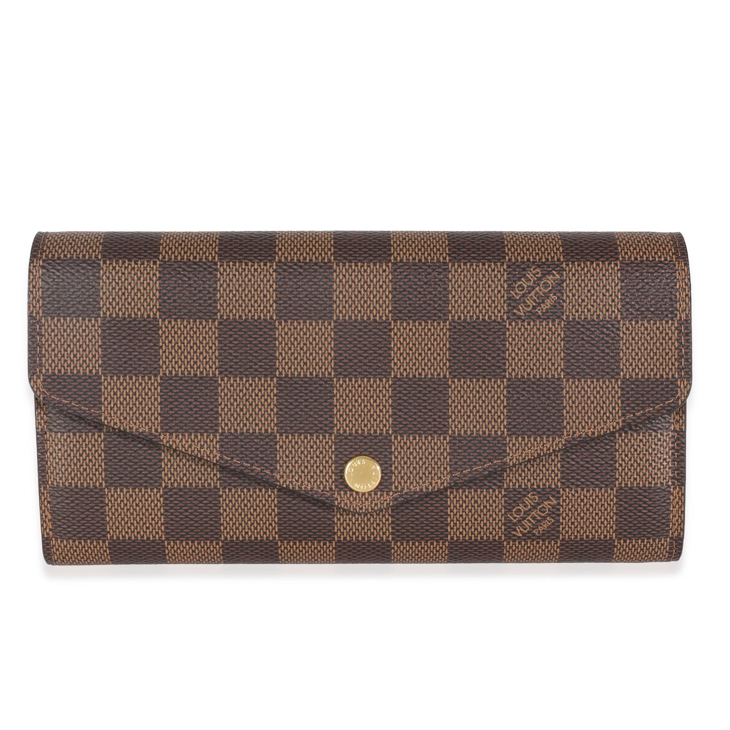 Louis Vuitton Damier Ebene Sarah Canvas Wallet Case