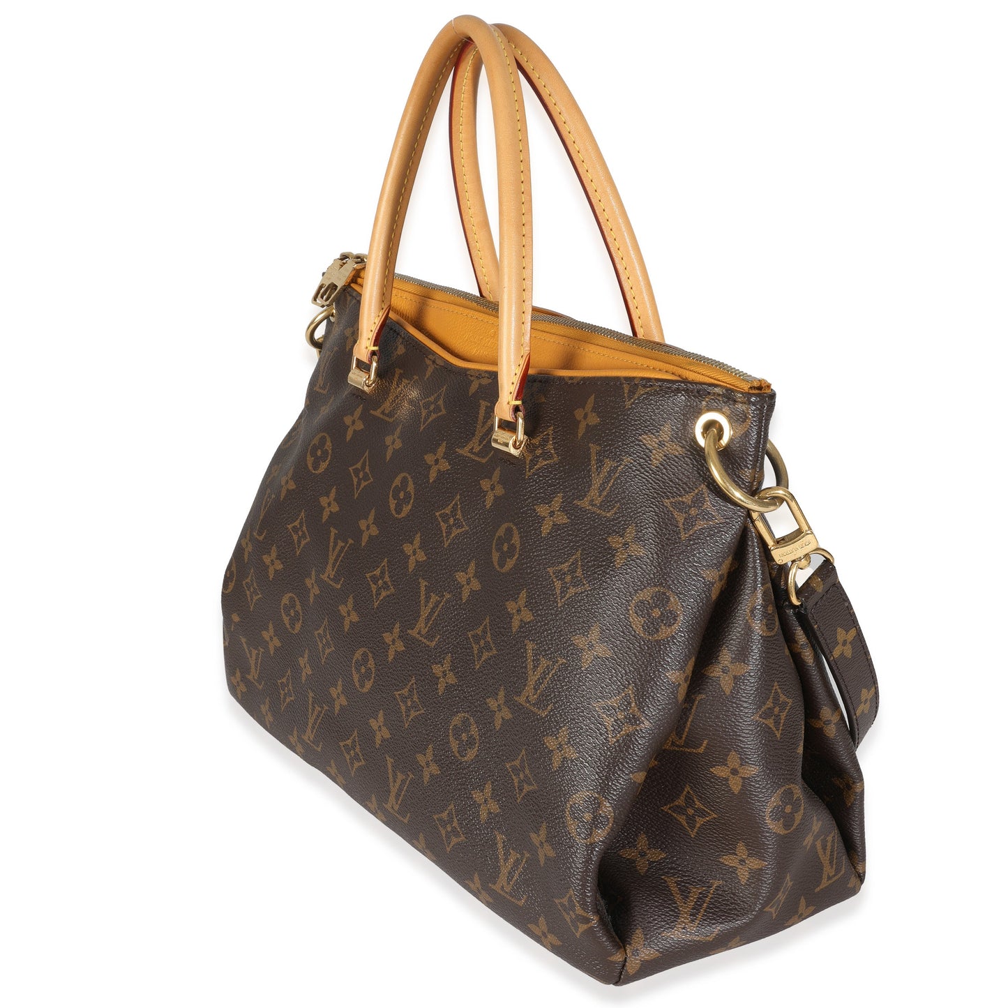 Louis Vuitton Saffron Pallas MM Monogram Canvas Handbag