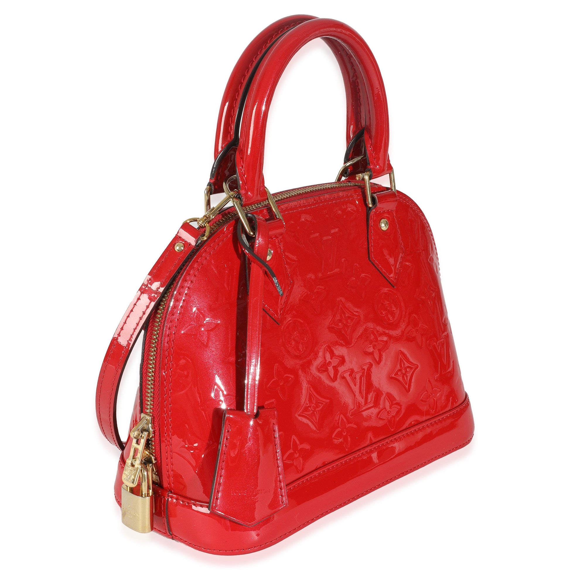 Louis Vuitton Rose Indien Vernis Alma BB Monogram Handbag
