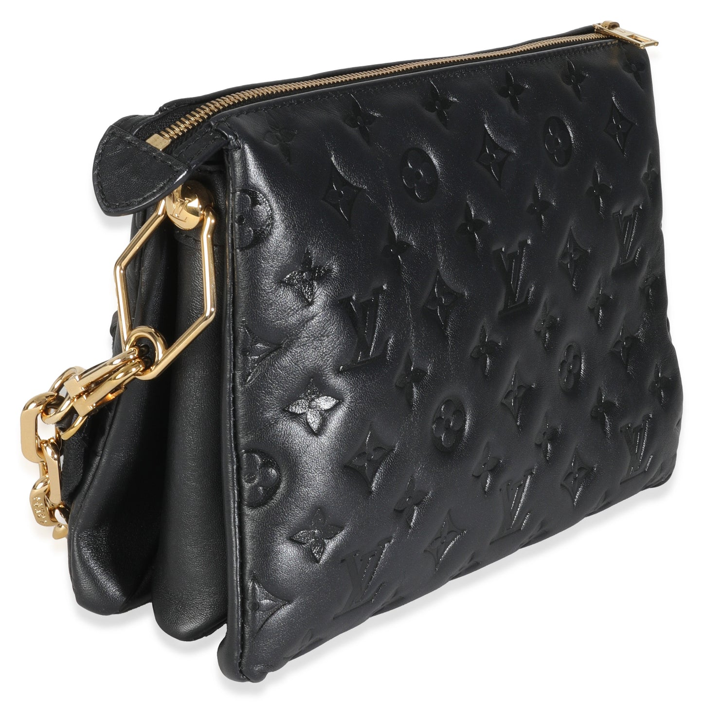 Louis Vuitton Embossed Coussin PM Monogram Lambskin Black Handbag Coussin Pm