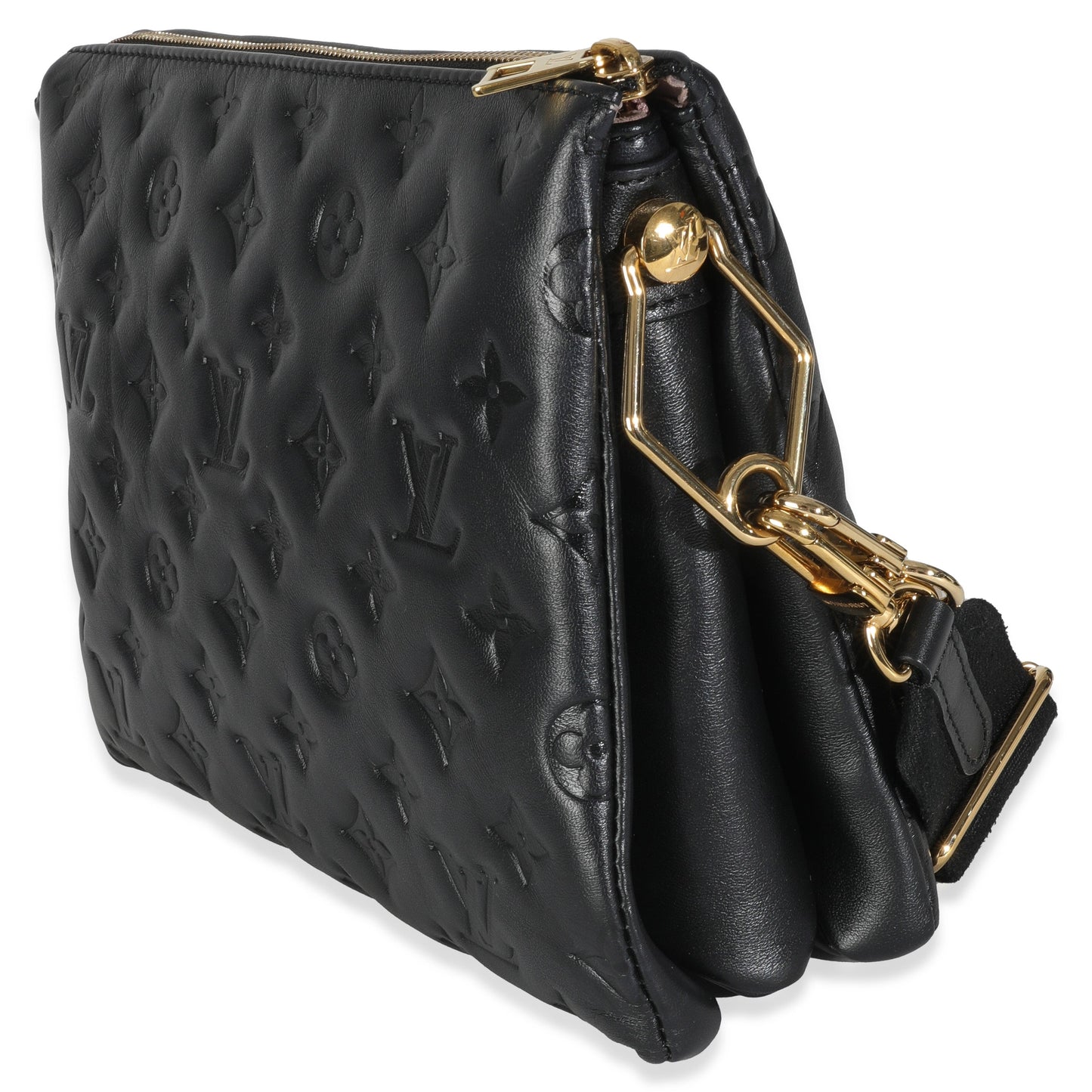 Louis Vuitton Embossed Coussin PM Monogram Lambskin Black Handbag Coussin Pm