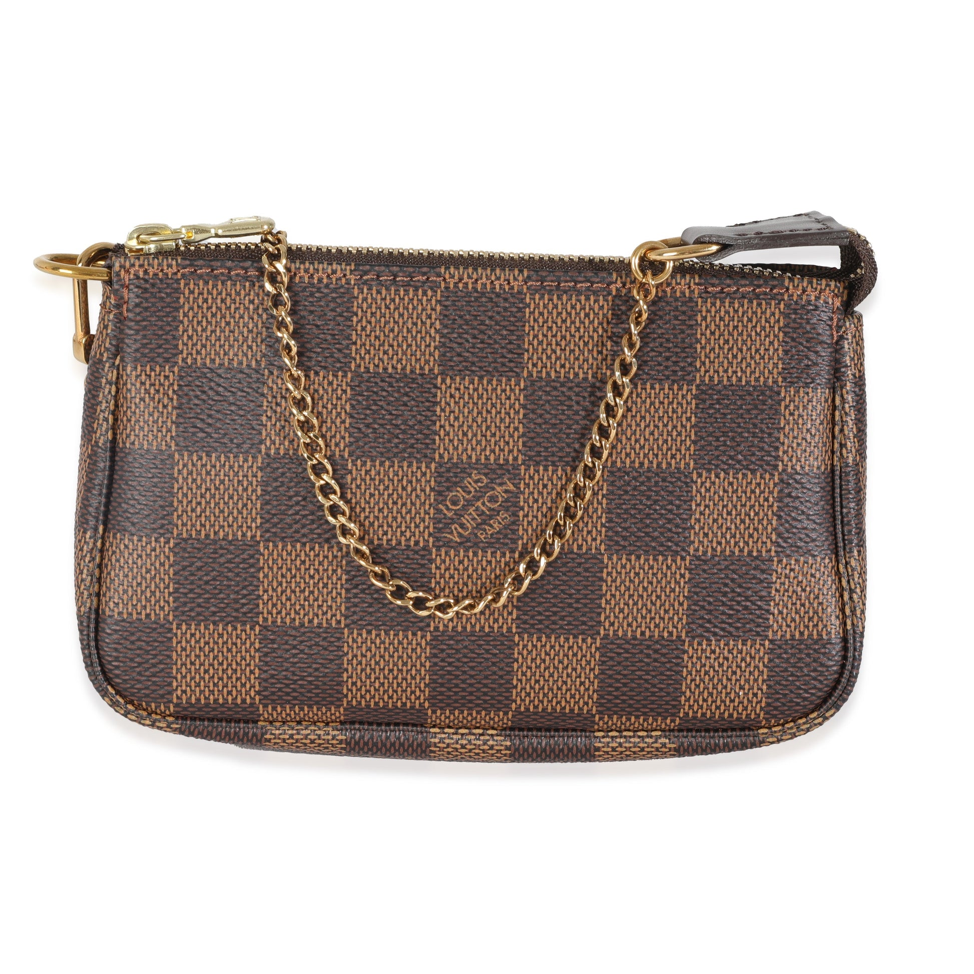 Louis Vuitton Damier Ebene Pochette Accessoires Canvas Mini Clutch Bag