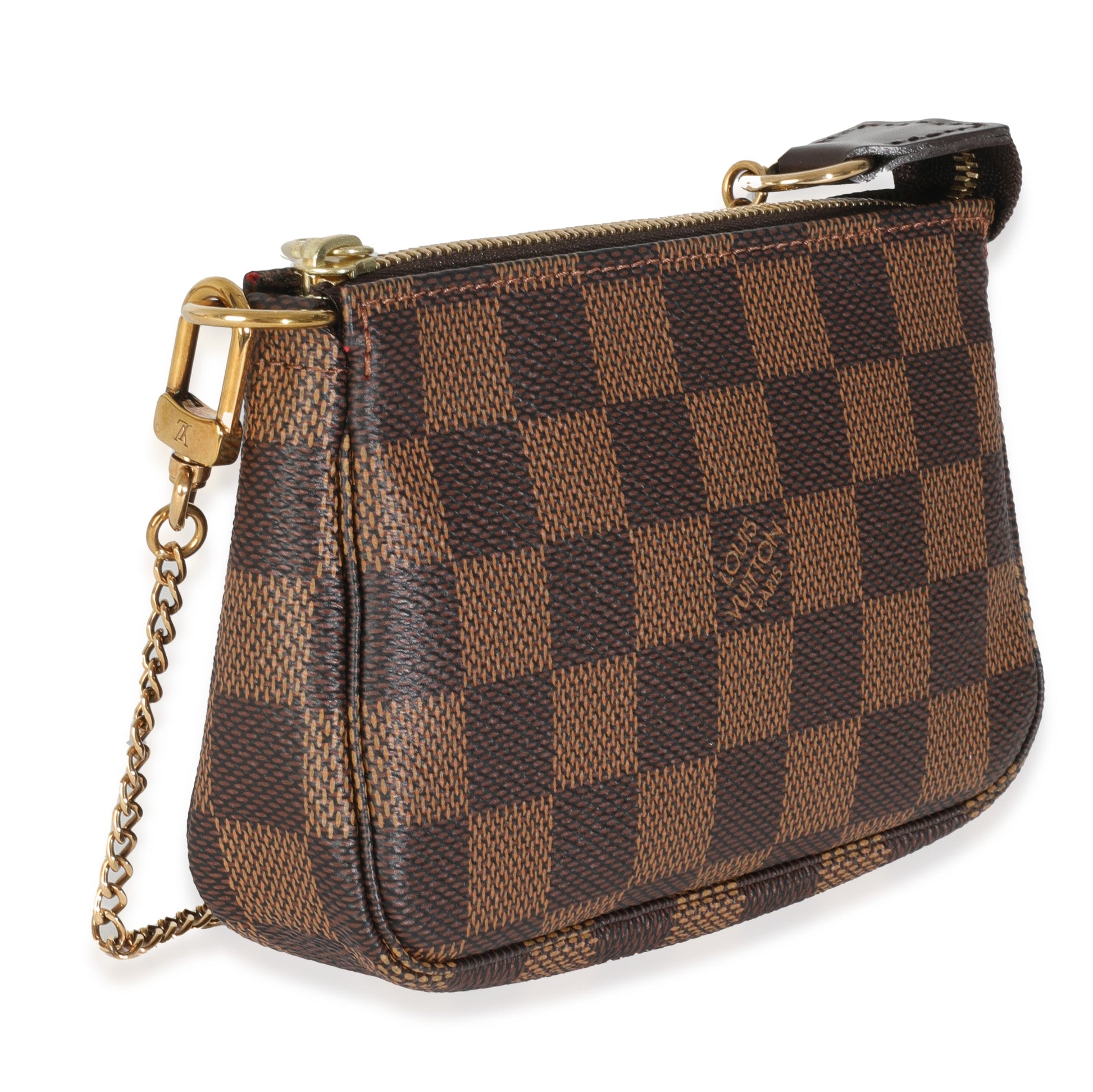Louis Vuitton Damier Ebene Pochette Accessoires Canvas Mini Clutch Bag
