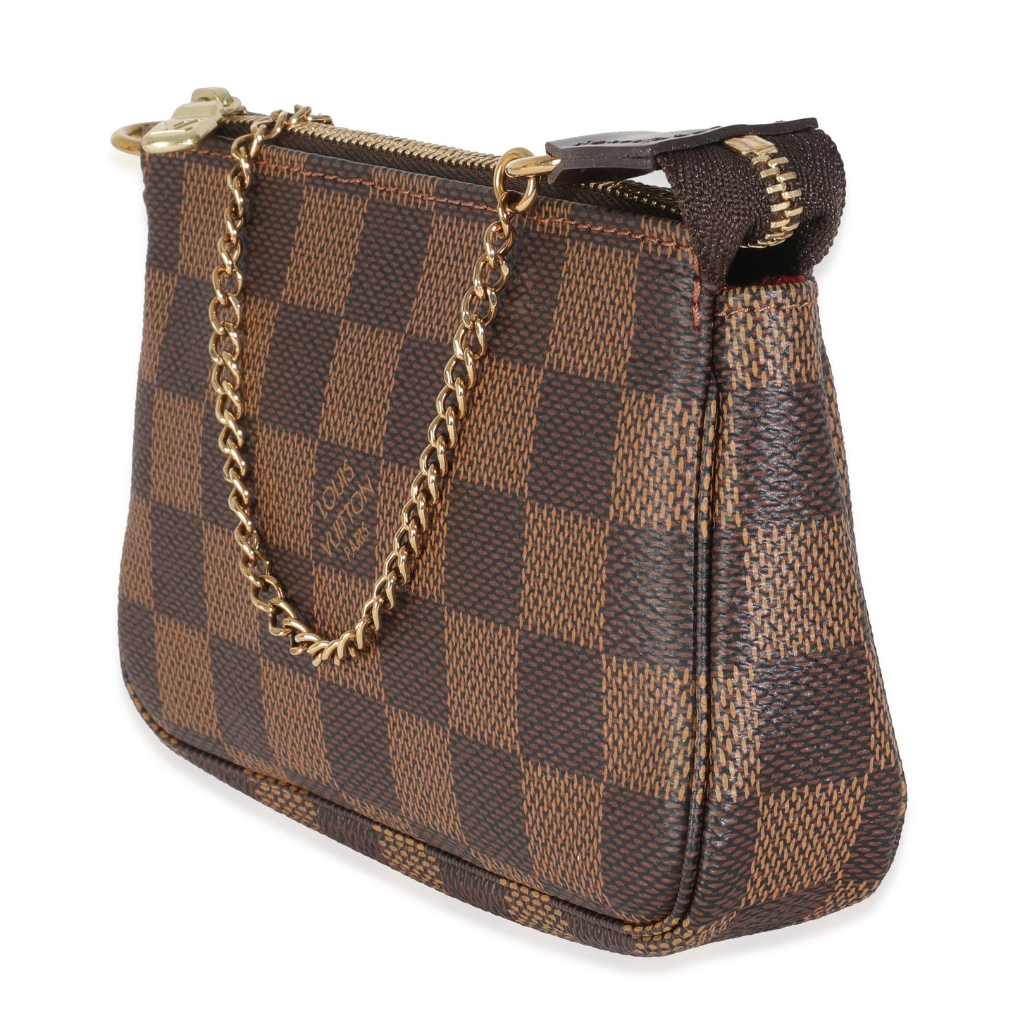 Louis Vuitton Damier Ebene Pochette Accessoires Canvas Mini Clutch Bag