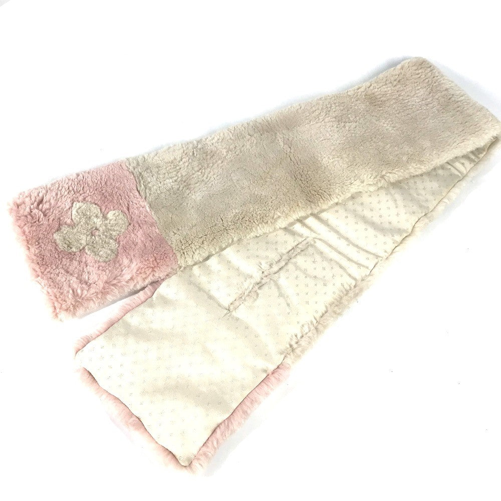 Louis Vuitton Scarf M70873 Fur Beaver Fur Pink Logo