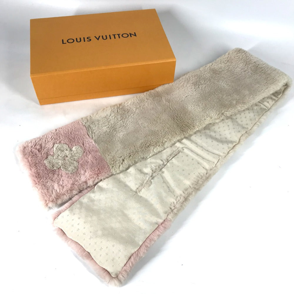 Louis Vuitton Scarf M70873 Fur Beaver Fur Pink Logo