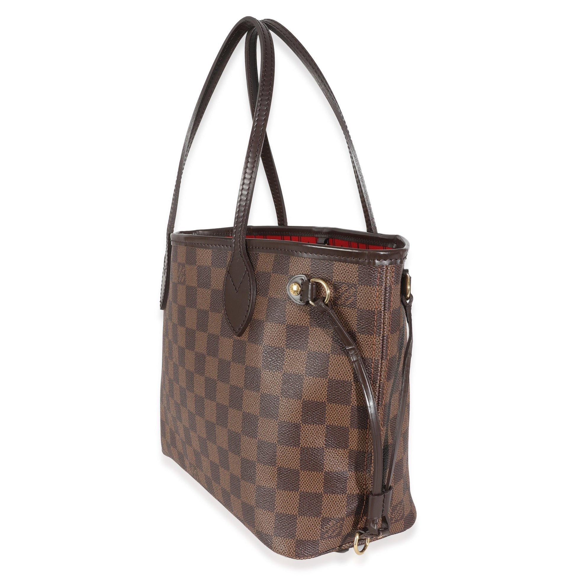 Louis Vuitton Damier Ebene Neverfull PM Canvas Tote Bag Neverfull Pm