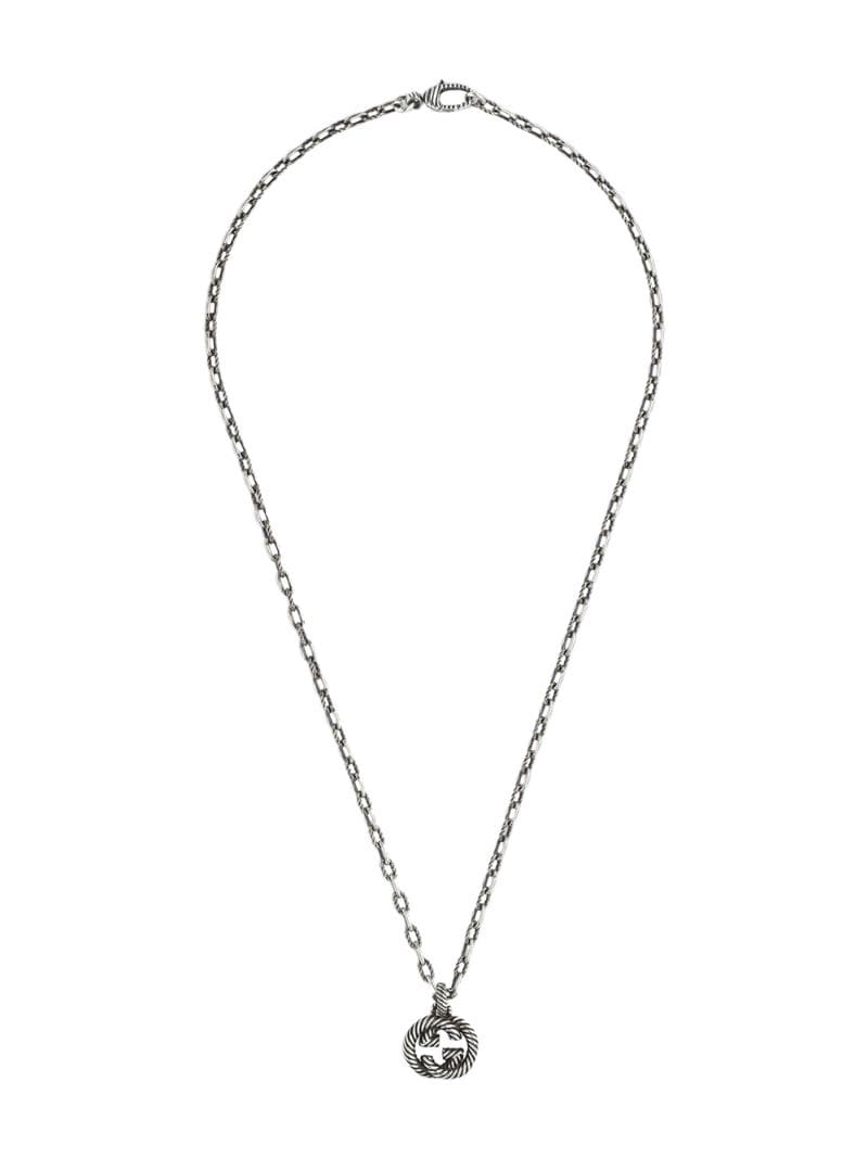 Gucci - Interlocking G pendant necklace - women - Sterling Silver - One Size - SILVER