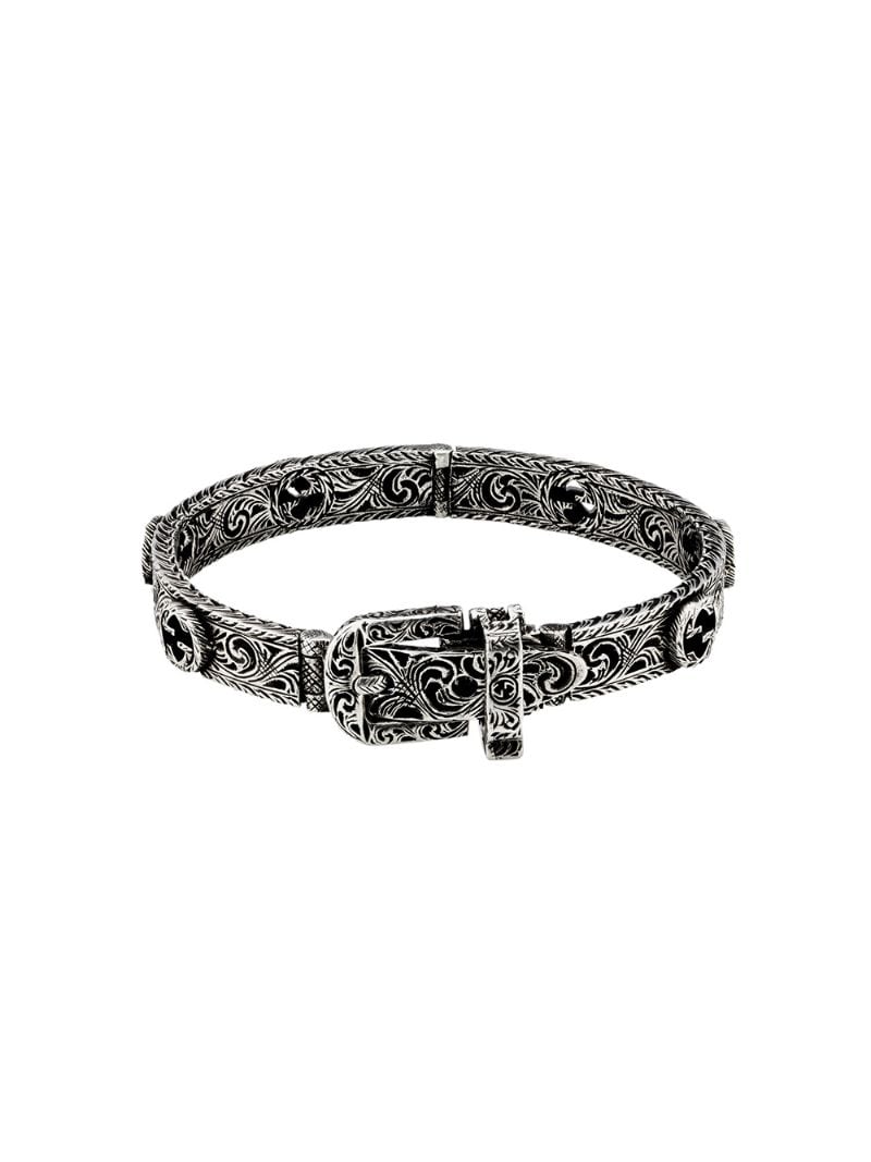 Gucci - buckle detail bracelet - men - Sterling Silver - S - SILVER