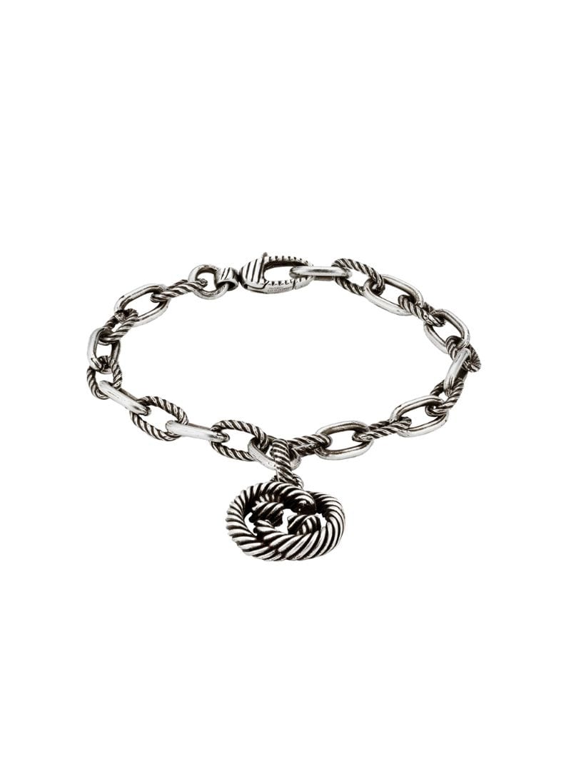 Gucci - Interlocking G charm bracelet - women - Sterling Silver - XS, S - SILVER