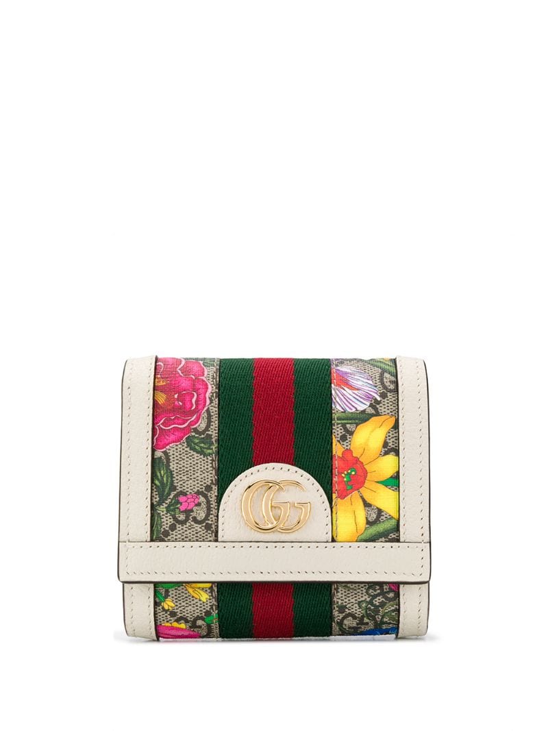 Gucci - Ophidia GG Flora wallet - women - - One Size - NEUTRALS
