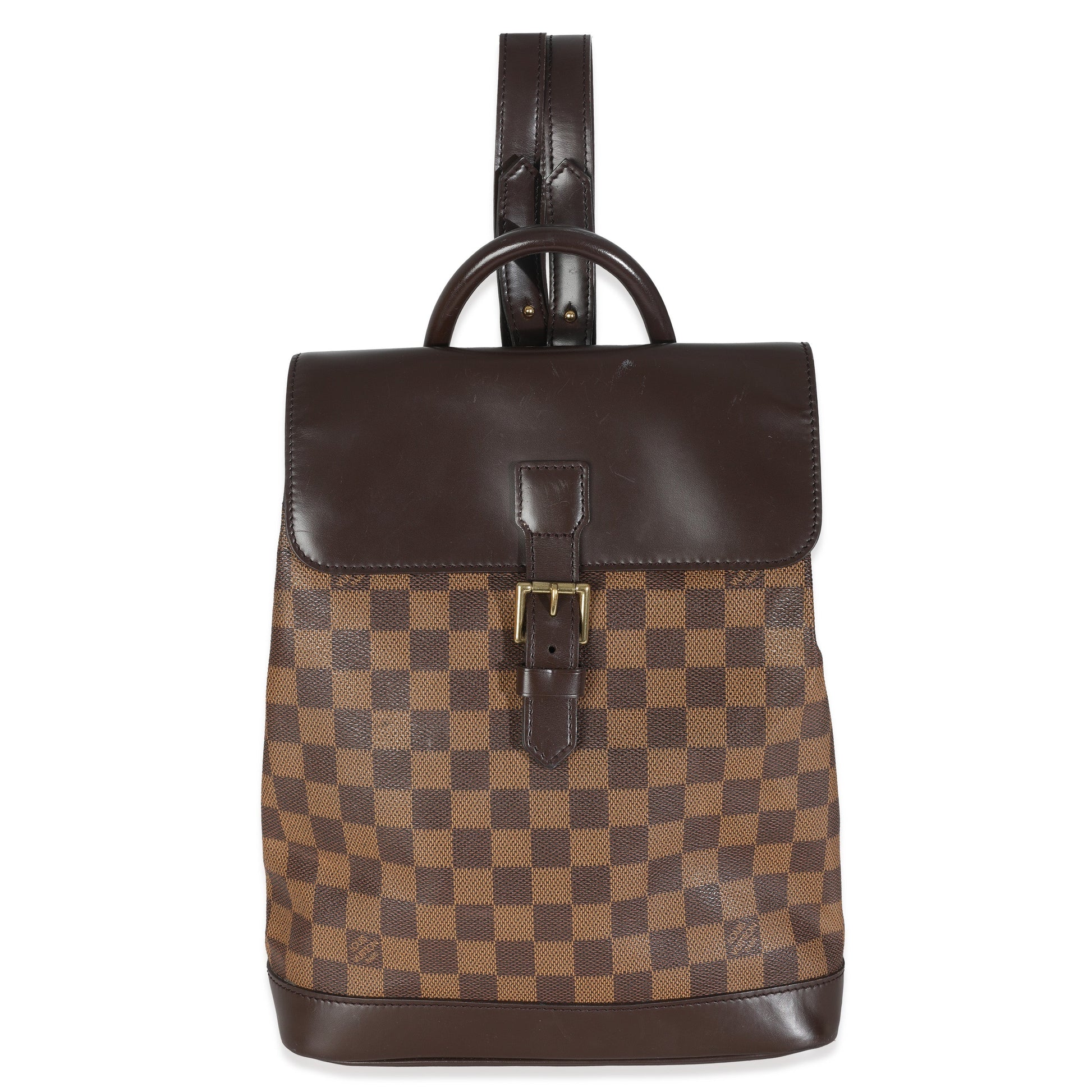 Louis Vuitton Damier Ebene Soho Backpack Canvas