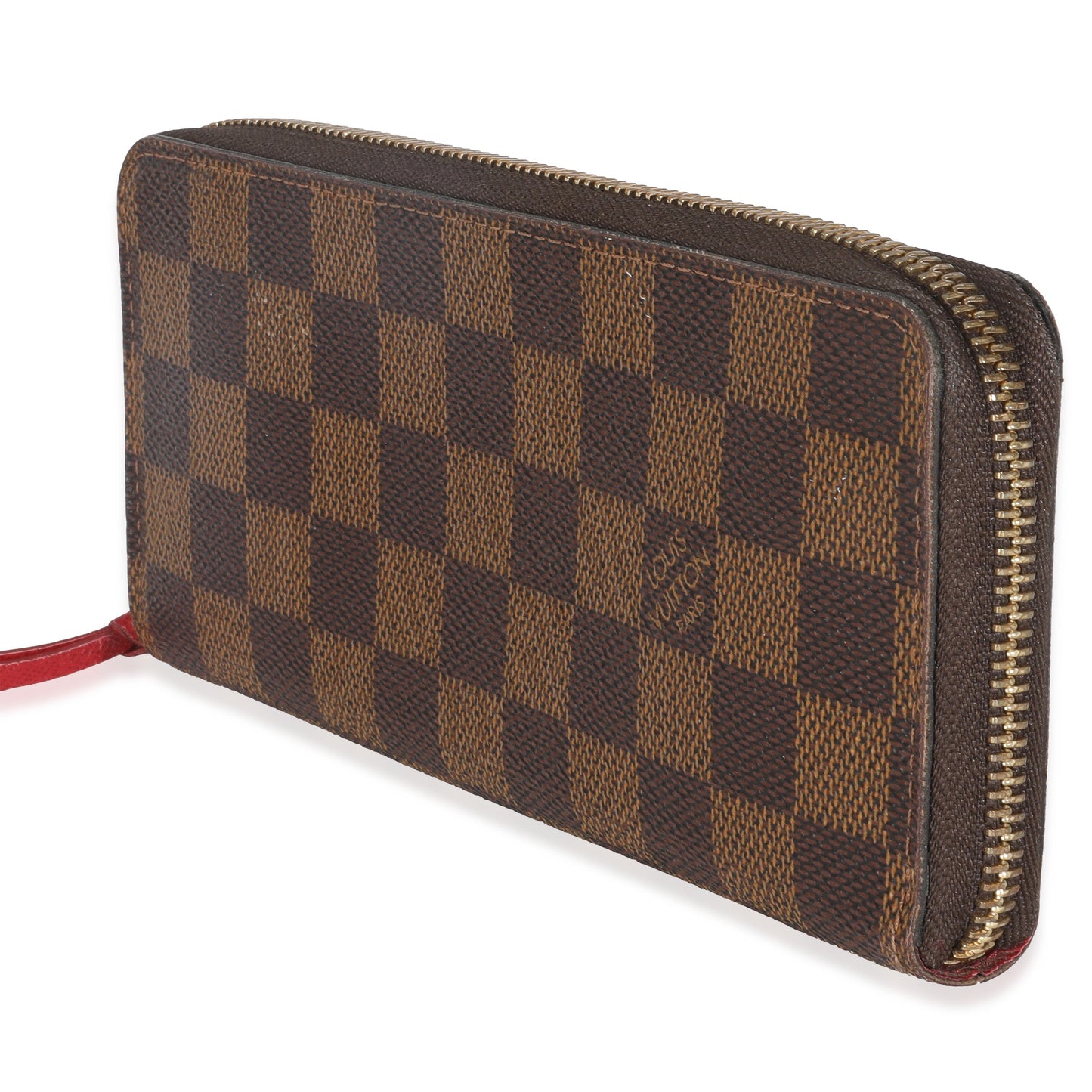 Louis Vuitton Damier Ebene Clemence Canvas Wallet Case Clemence Wallet