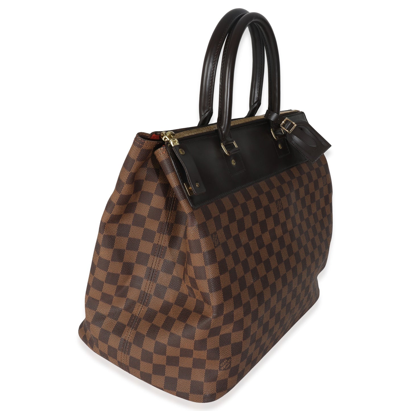 Louis Vuitton Damier Ebene Greenwich PM Canvas Handbag
